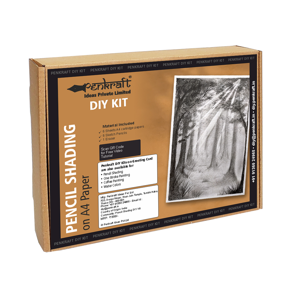 Pencil Shading on  A4 Paper  Diy Kit by Penkraft